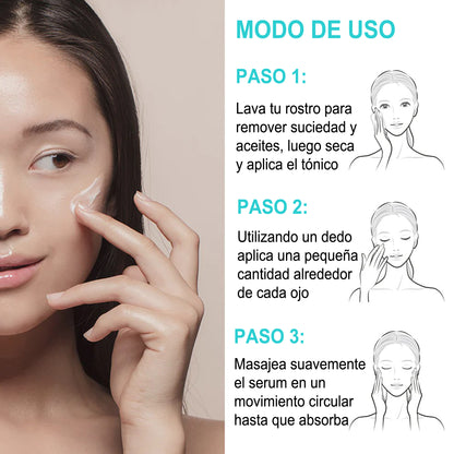 Sérum contorno de ojos antiarrugas iluminador