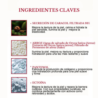 Crema regeneradora Snail 93% + Rice