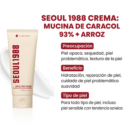 Crema regeneradora Snail 93% + Rice